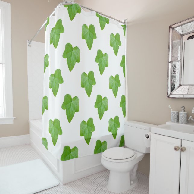 Rideaux De Douche Ivy Leaf Motif (En situation)