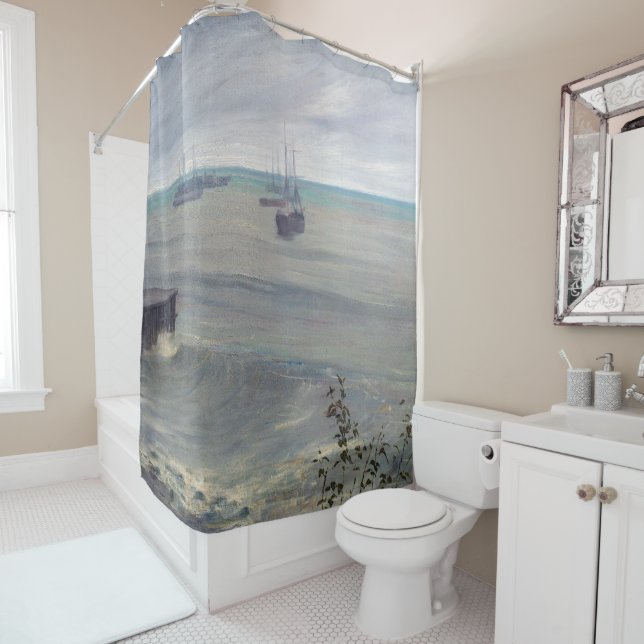 Rideaux De Douche James Whistler - Symphonie en gris et vert (En situation)