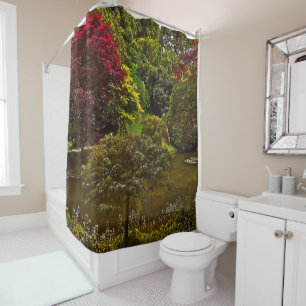 RIDEAUX DE DOUCHE JAPONAIS JARDIN SCÈNE DOUCHE CURTAINE