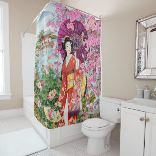 Rideaux De Douche Japonaise À Kimono