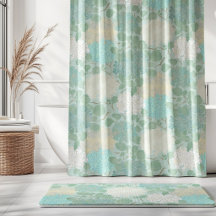 Jardin de Hortensias Vintage Aqua Bleu Menthe Saug