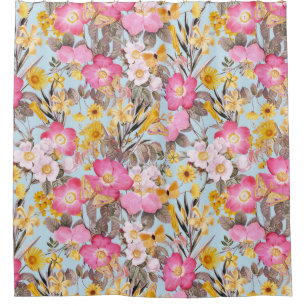 Rideaux De Douche Jardin d'été - Vintage Redouté Cottage Roses 2