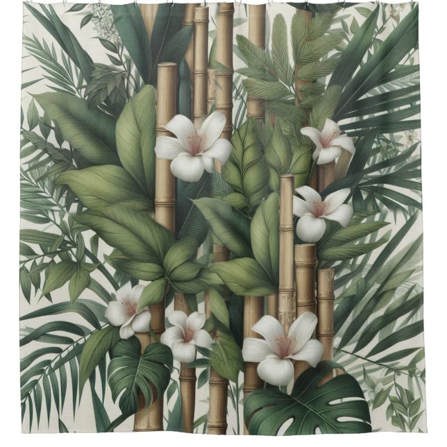 Rideaux De Douche Jardins et bâtiments écologiques en Harmonie (Devant)