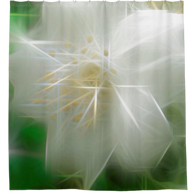 Rideaux De Douche Jasmine brillante blanche (Devant)