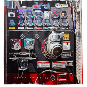Rideaux De Douche Jauges colorées sur le moteur d'incendie