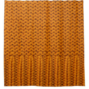 Rideaux De Douche Jaune clair : texture tricotée artisanale.