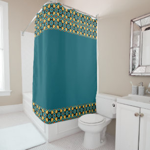Rideaux De Douche Jaune turquoise foncé