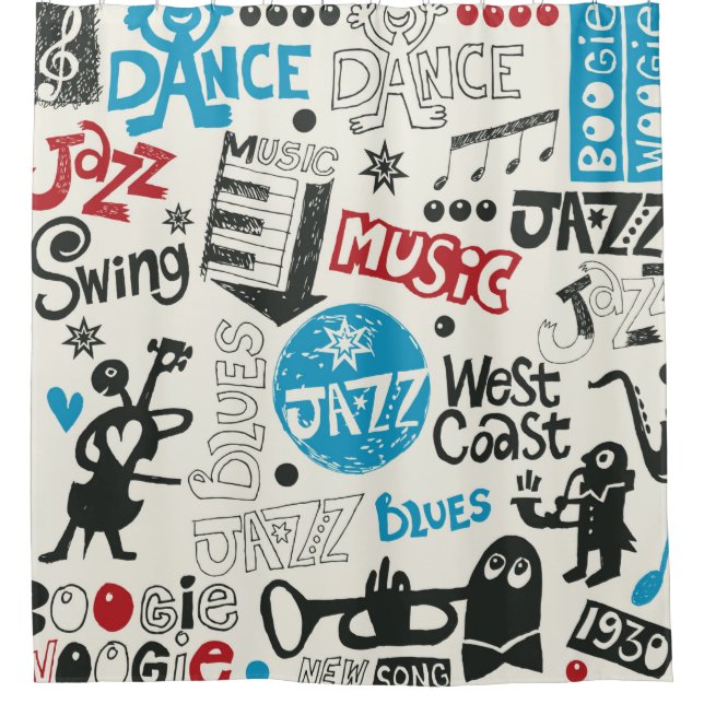 Rideaux De Douche jazz doodmix (Devant)