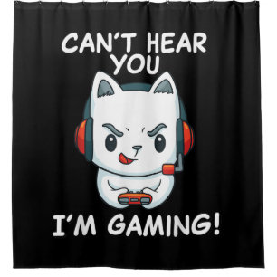 Rideaux De Douche Je Ne Peux Pas T'Entendre Jouer Cadeau Gamer Cha
