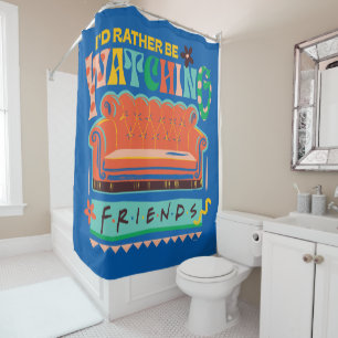 Rideaux De Douche Je préfèrerais regarder les amis™ Vibrant Grapic