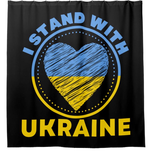 RIDEAUX DE DOUCHE JE SUIS AVEC L'UKRAINE - SOUTIEN (Devant)