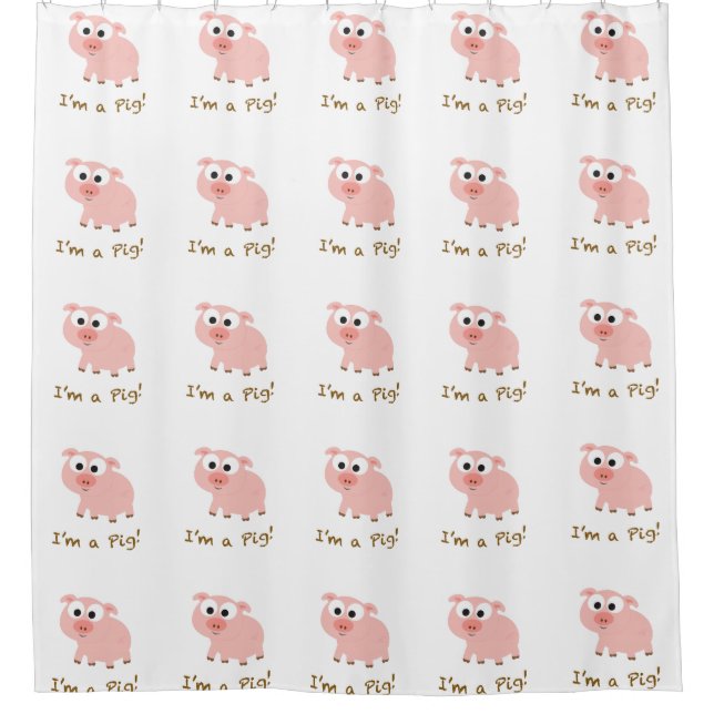 Rideaux De Douche Je suis un cochon (Devant)
