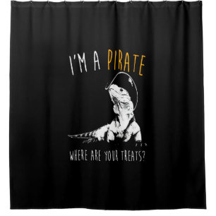Rideaux De Douche Je suis un Iguana pirate