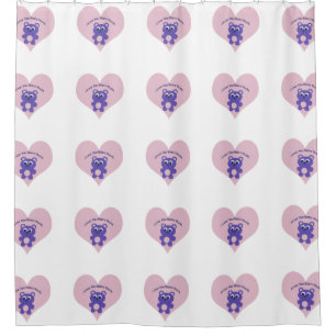 Rideaux De Douche Je T'Aime Faire Beaucoup De Purple Ours