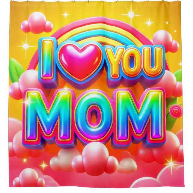 Rideaux De Douche Je t'aime maman (Devant)
