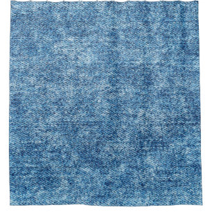 Rideaux De Douche Jeans en bleu acide. Denim arrière - plan, textur