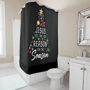 Rideaux De Douche Jésus La Raison De La Saison - Foi De Noël