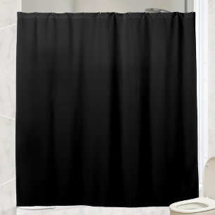 Rideaux De Douche Jet noir couleur solide simple minimaliste