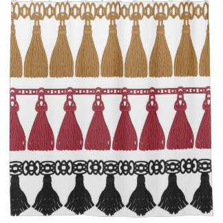 Rideaux De Douche Jeu de guirlandes de Tassel. Bordure isolée de la