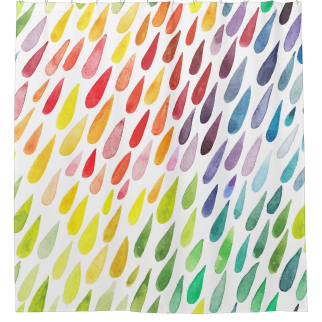 Rideaux De Douche Jeu d'éclaboussures couleur aquarelle (Devant)