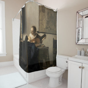 Rideaux De Douche Johannes Vermeer - Jeune femme avec un trait