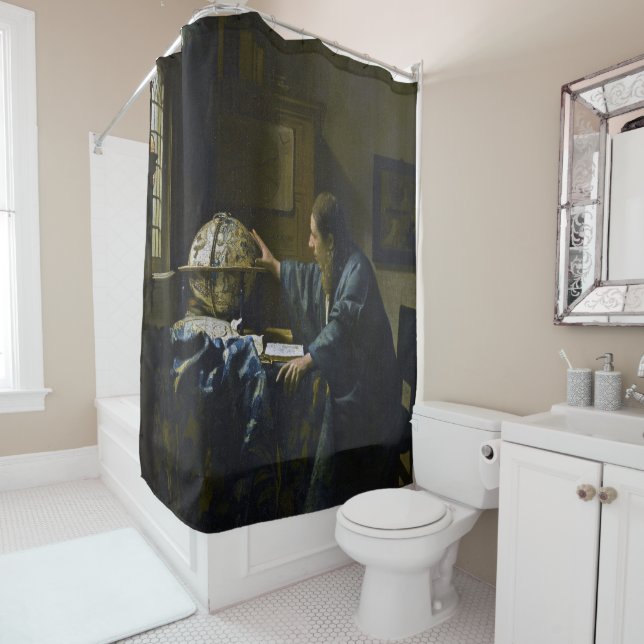 Rideaux De Douche Johannes Vermeer - L'astronome (En situation)