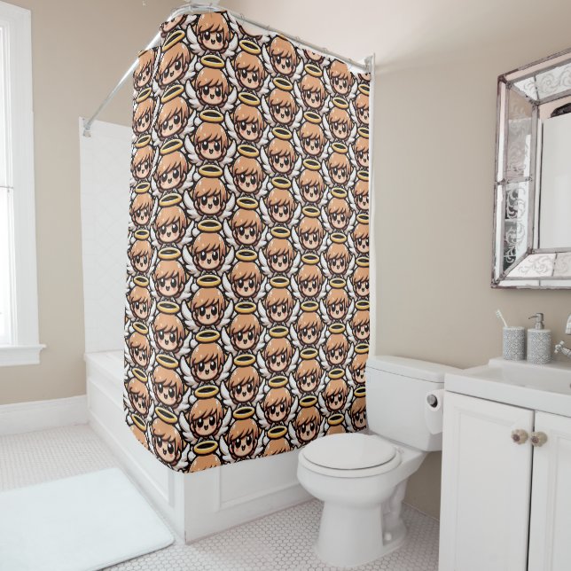 Rideaux De Douche Joli ange caricature (En situation)
