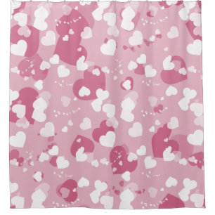 Rideaux De Douche Joli Coeur d'amour rose
