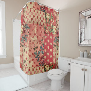 Rideaux De Douche Joli look Vintage Shabby Chic Floral