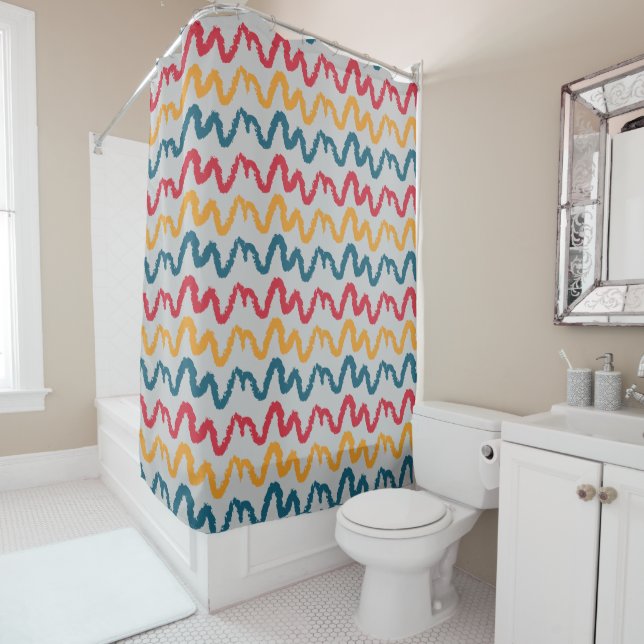 Rideaux De Douche Joli Motif Abstrait (En situation)