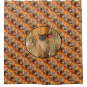 Rideaux De Douche Joli Motif animal de chat de Siamese
