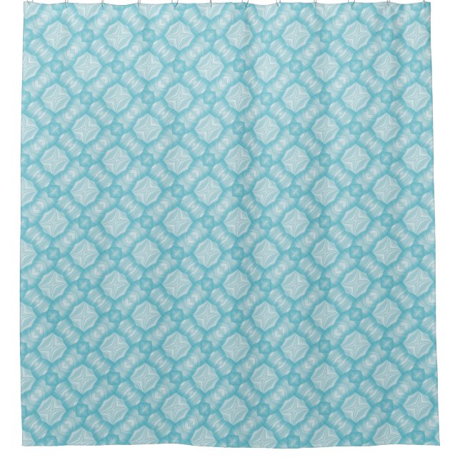 Rideaux De Douche JOLI Motif Bleu Élégant (Devant)