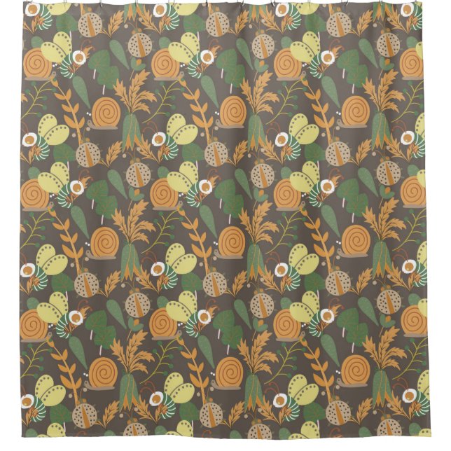 Rideaux De Douche Joli motif floral (Devant)