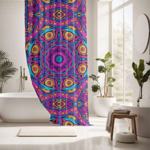 Rideaux De Douche Joli motif sans couture de mandala coloré