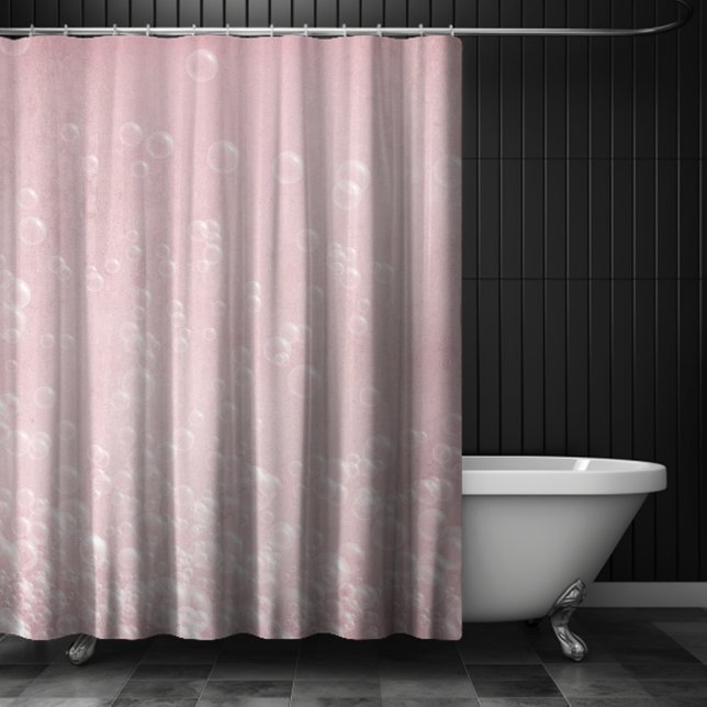 Rideaux De Douche Joli Pink Pastel bulles de savon (Pretty Pink Pastel Soap Bubbles Shower Curtain)