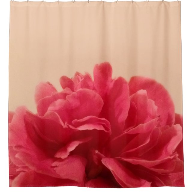 Rideaux De Douche Jolie crème rose florale (Devant)