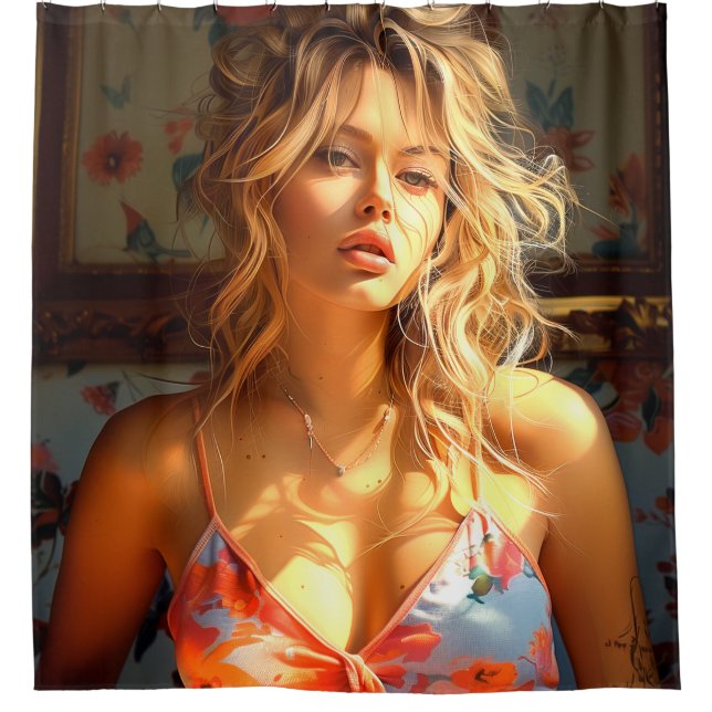 Rideaux De Douche Jolie Dame (Devant)