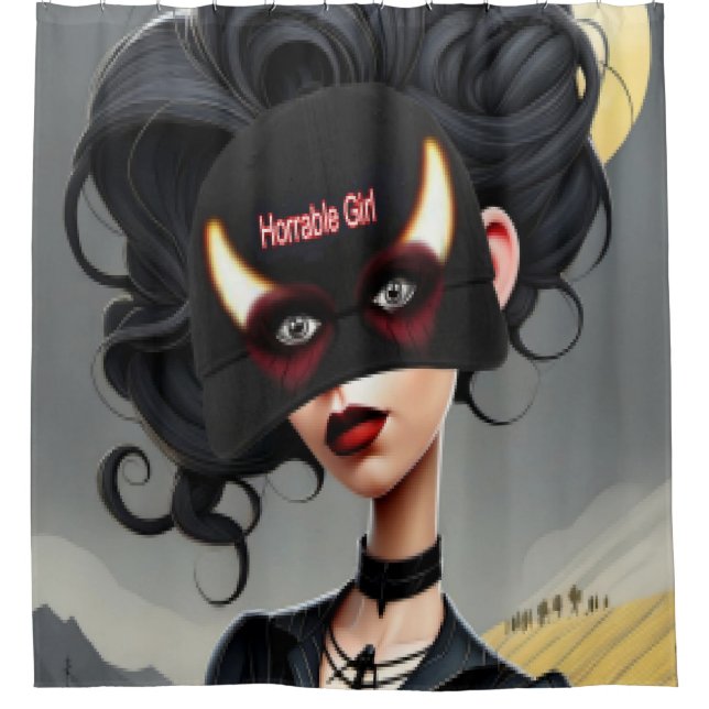 Rideaux De Douche Jolie fille horrible  (Devant)