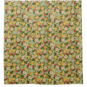 Rideaux De Douche Jolie Vintage fille Motif Rose