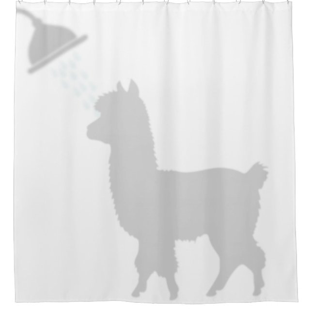 Rideaux De Douche Jolis Silhouettes d'Alpaca à l'Ombre Shadow Buddie (Devant)