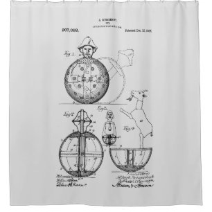 Rideaux De Douche Jouet antique 1908 Roly Poly Dessin de brevet