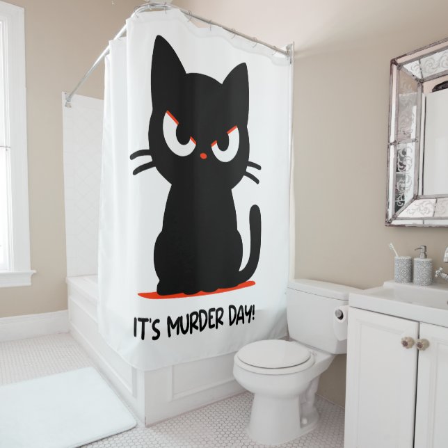 Rideaux De Douche Jour du meurtre (En situation)