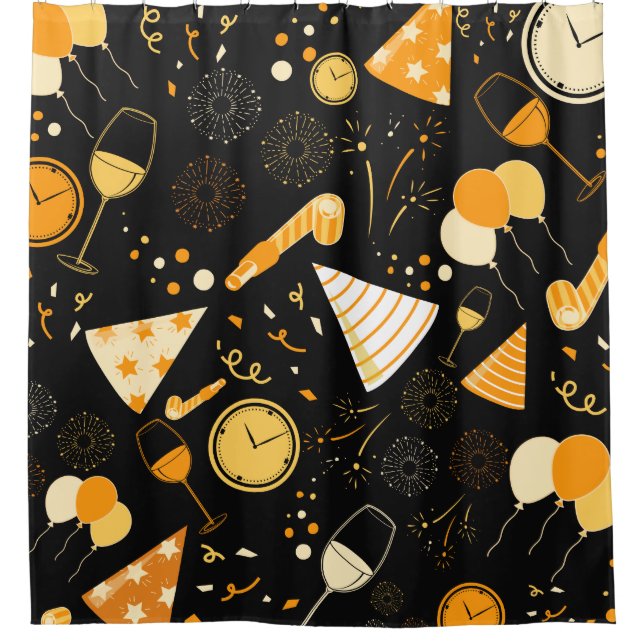 Rideaux De Douche Jour du Nouvel An (Devant)