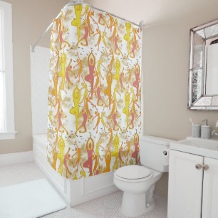 Rideaux De Douche Joyeuse Danse Yoga Girls