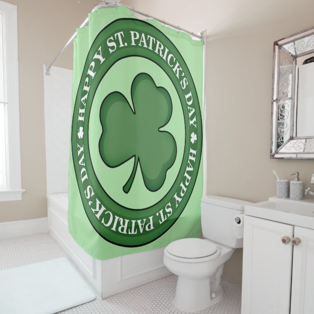 Rideaux De Douche Joyeuse Saint-Patricks Day (En situation)