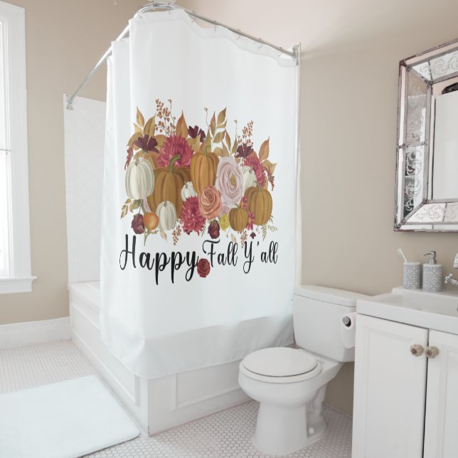 Rideaux De Douche Joyeux automne Y'all (En situation)