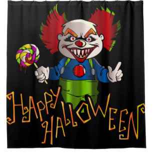 Rideaux De Douche Joyeux Halloween avec Clown
