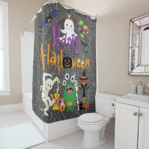 Rideaux De Douche Joyeux Halloween Enfants mignonnes et Éffrayants