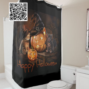 Rideaux De Douche Joyeux Halloween Kittens