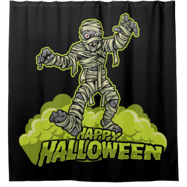 Rideaux De Douche Joyeux Halloween Maman affamée (Devant)